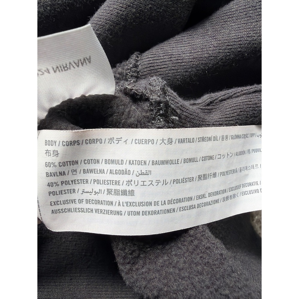 Abercrombie Kids Nirvana Smiley Face Graphic Sweatshirt Black Gray Size 7/8 - Picture 5 of 10